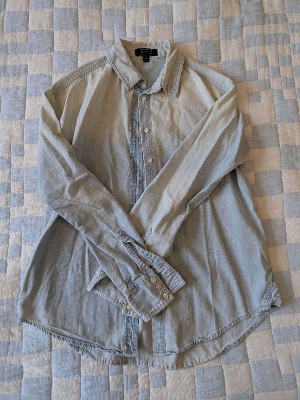 AYR Light Blue Denim Button-Up Shirt